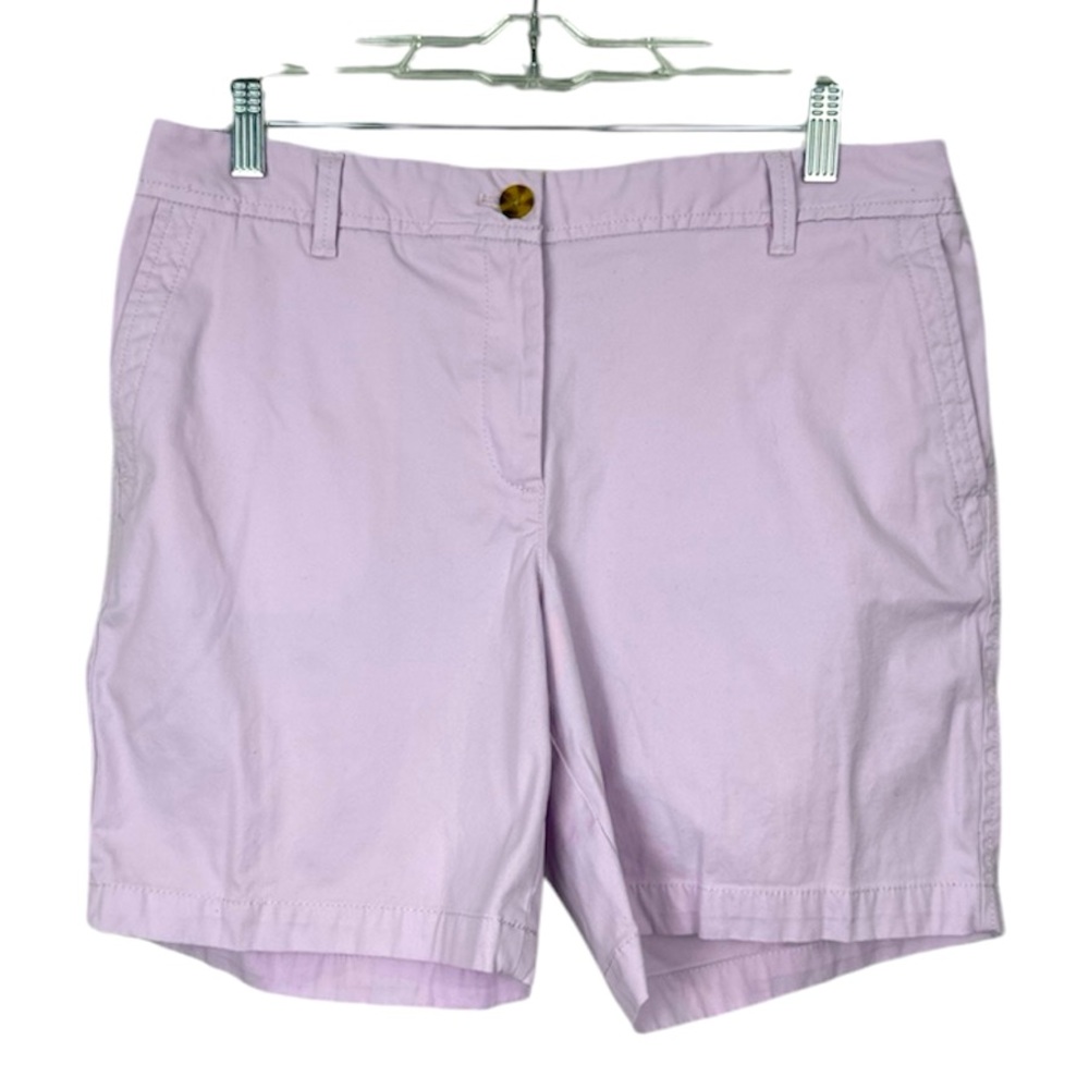 Talbots Lavender Relaxed Chino Shorts Size 8